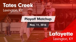 Matchup: Tates Creek vs. Lafayette  2016