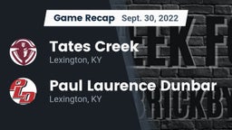 Recap: Tates Creek  vs. Paul Laurence Dunbar  2022