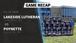 Recap: Lakeside Lutheran  vs. Poynette  2016
