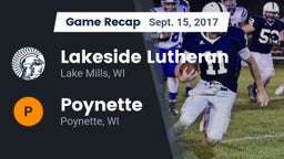 Recap: Lakeside Lutheran  vs. Poynette  2017