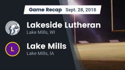 Recap: Lakeside Lutheran  vs. Lake Mills  2018