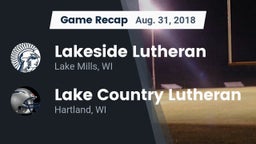 Recap: Lakeside Lutheran  vs. Lake Country Lutheran  2018