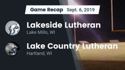 Recap: Lakeside Lutheran  vs. Lake Country Lutheran  2019