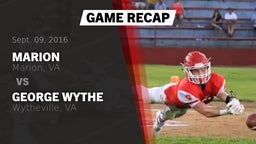 Recap: Marion  vs. George Wythe  2016