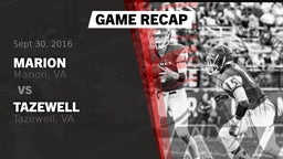 Recap: Marion  vs. Tazewell  2016