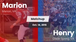 Matchup: Marion vs. Henry  2016