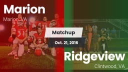 Matchup: Marion vs. Ridgeview  2016