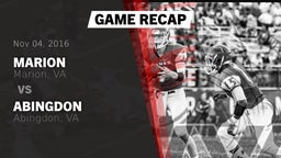 Recap: Marion  vs. Abingdon  2016