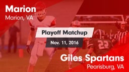 Matchup: Marion vs. Giles  Spartans 2016