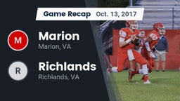 Recap: Marion  vs. Richlands  2017