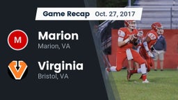 Recap: Marion  vs. Virginia  2017