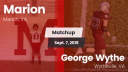 Matchup: Marion vs. George Wythe  2018