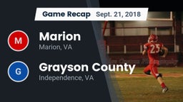 Recap: Marion  vs. Grayson County  2018