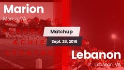 Matchup: Marion vs. Lebanon  2018