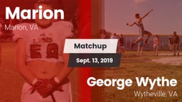 Matchup: Marion vs. George Wythe  2019