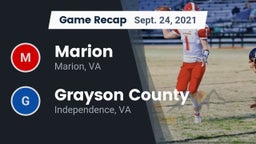 Recap: Marion  vs. Grayson County  2021