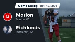 Recap: Marion  vs. Richlands  2021
