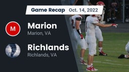 Recap: Marion  vs. Richlands  2022