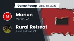 Recap: Marion  vs. Rural Retreat  2023