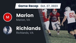 Recap: Marion  vs. Richlands  2023