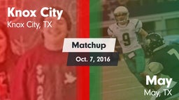Matchup: Knox City vs. May  2016
