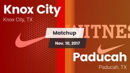 Matchup: Knox City vs. Paducah  2017