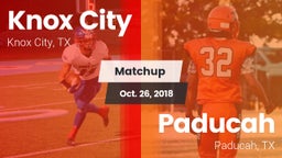 Matchup: Knox City vs. Paducah  2018