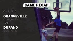 Recap: Orangeville  vs. Durand  2016