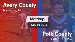 Matchup: Avery County High vs. Polk County  2016
