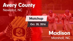 Matchup: Avery County High vs. Madison  2016