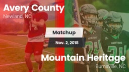 Matchup: Avery County High vs. Mountain Heritage  2018