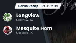 Recap: Longview  vs. Mesquite Horn  2019