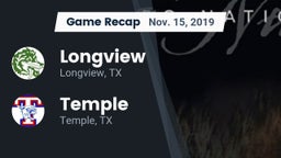 Recap: Longview  vs. Temple  2019