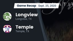 Recap: Longview  vs. Temple  2020