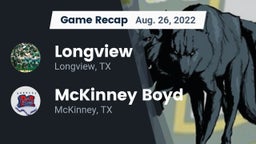 Recap: Longview  vs. McKinney Boyd  2022