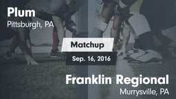 Matchup: Plum vs. Franklin Regional  2016