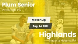 Matchup: Plum Senior High vs. Highlands  2018