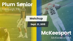 Matchup: Plum Senior High vs. McKeesport  2018