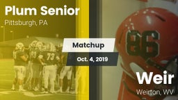 Matchup: Plum Senior High vs. Weir  2019
