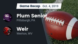 Recap: Plum Senior  vs. Weir  2019
