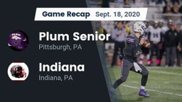 Recap: Plum Senior  vs. Indiana  2020