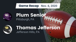 Recap: Plum Senior  vs. Thomas Jefferson  2020