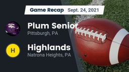 Recap: Plum Senior  vs. Highlands  2021