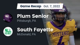 Recap: Plum Senior  vs. South Fayette  2022