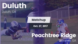 Matchup: Duluth vs. Peachtree Ridge  2017