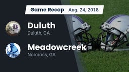 Recap: Duluth  vs. Meadowcreek  2018