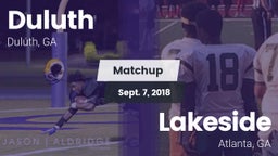Matchup: Duluth vs. Lakeside  2018