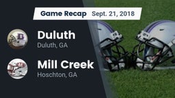 Recap: Duluth  vs. Mill Creek  2018
