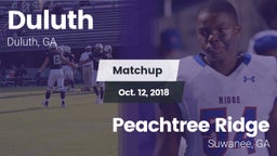 Matchup: Duluth vs. Peachtree Ridge  2018