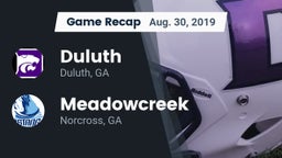 Recap: Duluth  vs. Meadowcreek  2019